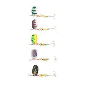 Orurdo Fishing Gear Spinner Lure Set, 5 Pieces, 0.2 oz (5.5 g), Trout, Bass, Rainbow Trout, Irvana, Yamame, Brown, etc., Classic Fishing for Tube Fishing and Mountain Stream Lure Fishing! Weight Model