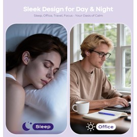 Tapones para oídos ajustables para dormir, SNR 38dB, de silicona reutilizable y antirruido. Incluyen 8 puntas y estuche, para sueño, conciertos, trabajo, viajes, estudio y ronquidos.
