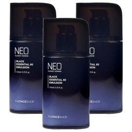 Partner_Reference The Face Shop Neo Classic Homme Black Essential 80 Emulsion 110ml 3pcs / 더페이스샵 네오 클래식 옴므 블랙 에센셜 80 에멀젼 110ml 3개