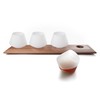 Sempli Cupa-Lift Flight Tray - Solid Walnut Wood Drink Carrier,
