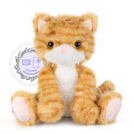 SuzziPals Heatable & Coolable Orange Cat Stuffed Animal, Cat Heating Pad Microwavable for Soothing & Relaxation, Lavender Scented Orange Cat Plush Toy for Stress Relief, Stuffed Cat Toys for Kids
