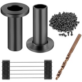 CKE 80 Pack T316 Stainless Steel Black Protector Sleeves for 1/8" 5/32" or 3/16" Cable Deck Stair Railing Kit System, Black Cable Railing Protective Sleeves for Wood Posts, DIY Balustrade, BCR01-3/16