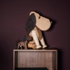 ArchitectMade Oscar Wooden Dog beech/ears of brown leather