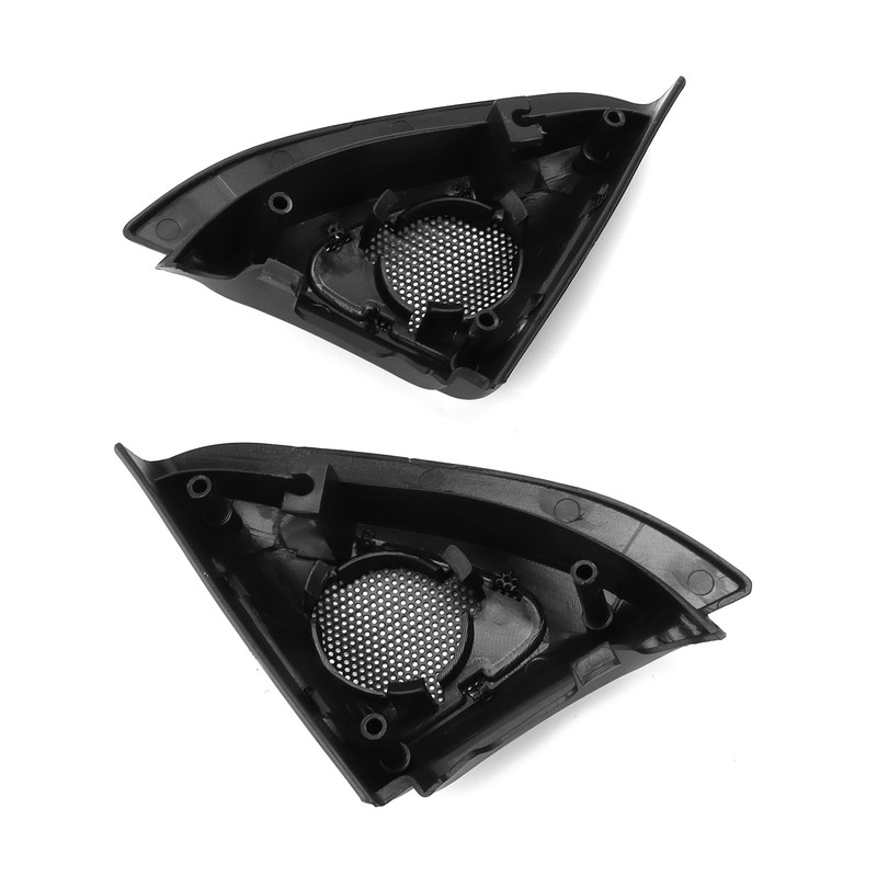 Pair Car Door Speaker Cover Audio Tweeter Trim Black Replacement