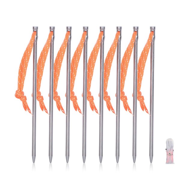 iBasingo 4-8pcs/lot Titanium Alloy Pegs Camping Tent Stakes Portable Tent