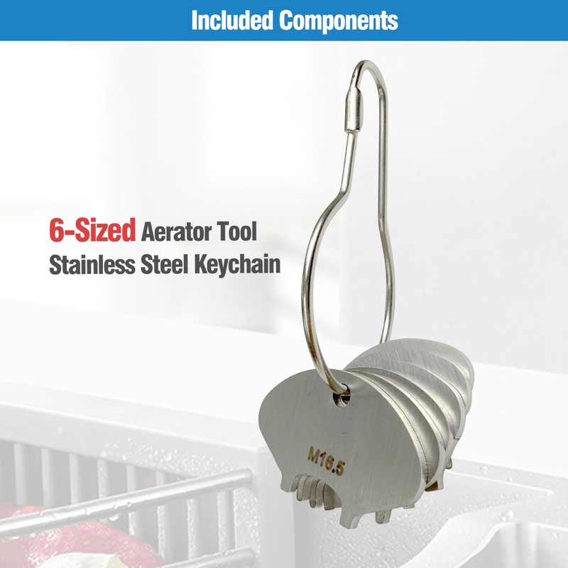 2025 Upgraded 304 Stainless Steel Faucet Aerator Key –Universal Fit