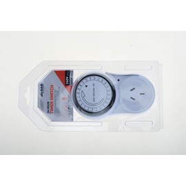 SAS Electrical 240V 10A 24-Hour Timer, White, 120 x 70 mm