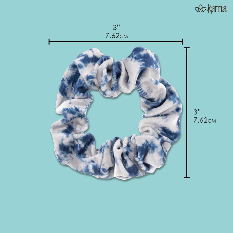 VELVET SCRUNCHIE SET INK FLORAL