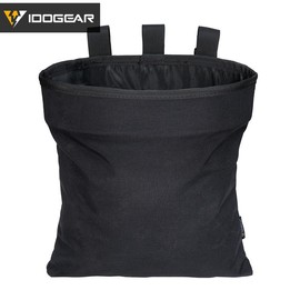 IDOGEAR Tactica Dump Pouch Mag Recovery Drawstring Bag BeltBag Recycling MOLLE Pouch 3550 - Color: black