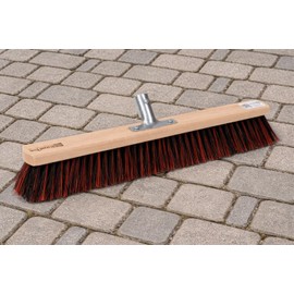 BawiTec Arena Broom with Metal Handle Holder Special Street Broom Garden Broom without Handle AE Mix Bristle Mix Sweeping Broom Scrubber Broom Industrial Broom for Outdoor Use 100 cm 28 mm