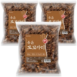 Domestic stir-fried Dokkomari Dokgomari 500g 3pcs / 국산 볶은 도꼬마리 독고마리 500g 3개