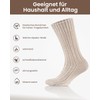 SukModen 4 Pairs Alpaca Socks Men Women Warm Wool Socks