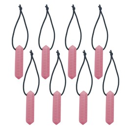 Sensory Oojamabobs - Zip chew Toggles 1/2/3/4/8 Pack - Autism ADHD Chewy Jewellery - stimming Anxiety aid - Pink (8)