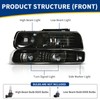 AUTOSAVER88 Headlights Assembly Compatible with 1999-2002 Chevy Silverado / 2000-2006