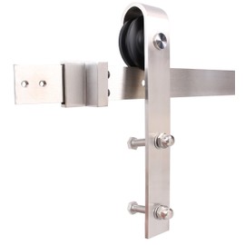 TMS 6 Foot Stainless Steel Country Sliding Barn Wooden Door Hardware Track Set