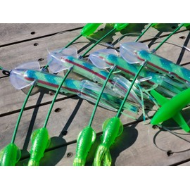 Lobo Lures SquidNation Billfish Edition Longtail Flippy Floppy Pakula Edition Marlin & Tuna Fishing Teaser Daisy Chain (LUMO Glow)