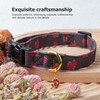 Cotton Handmade Dog Collar Cute and Distinctive Patterns Black Rose