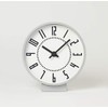 Lemnos (レムノス) Table Clock Aluminum White Ekiklock S Size eki