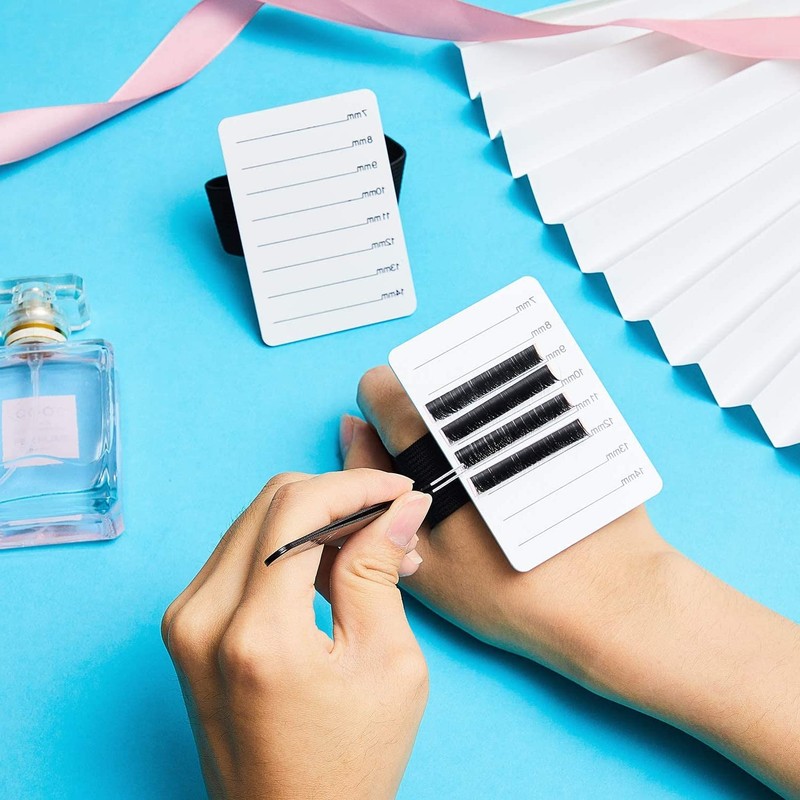 2 Pcs False Eyelash Pallets Acrylic Makeup Eyelash Trays for