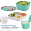 Zicojia Lunch Container to Go, 1500Ml Salad Bowls with 3