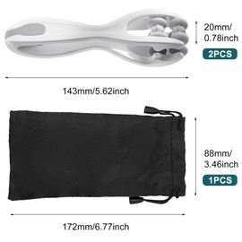 2 Pcs Finger & Hand Massager Roller, Finger Roller Massager, Dual-Sided Hand Massage Roller, Hand Roller Massage Tool, Household Finger Roller, Double Roller Massager for Arthritis,Blood Circulation