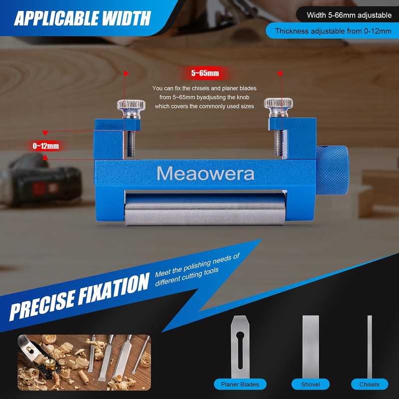 Meaowera Upgraded Honing Guide Tool - Chisel Sharpening Kit with