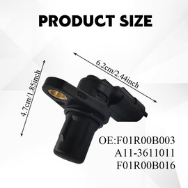 Lyxheth Car Engine Camshaft Position Sensor, Cam Position Sensors, Camshaft Sensor with Sealing Ring for EPC Fault Light and Weak Start, Auto Engine Camshaft Accessories for Chery OEM #F01R00B003