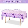 Mermaid Tablecloth - 3PCs, Purple w/ Mermaid Design - Birthday/Baby