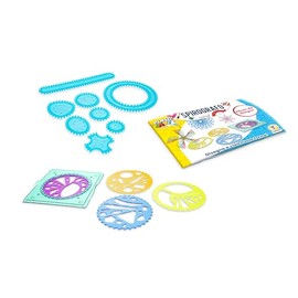 Teorema Spirograph and Stencil Set for Children, Complete Kit with Drawing Book, Base and Wheels for Drawing Unique Shapes