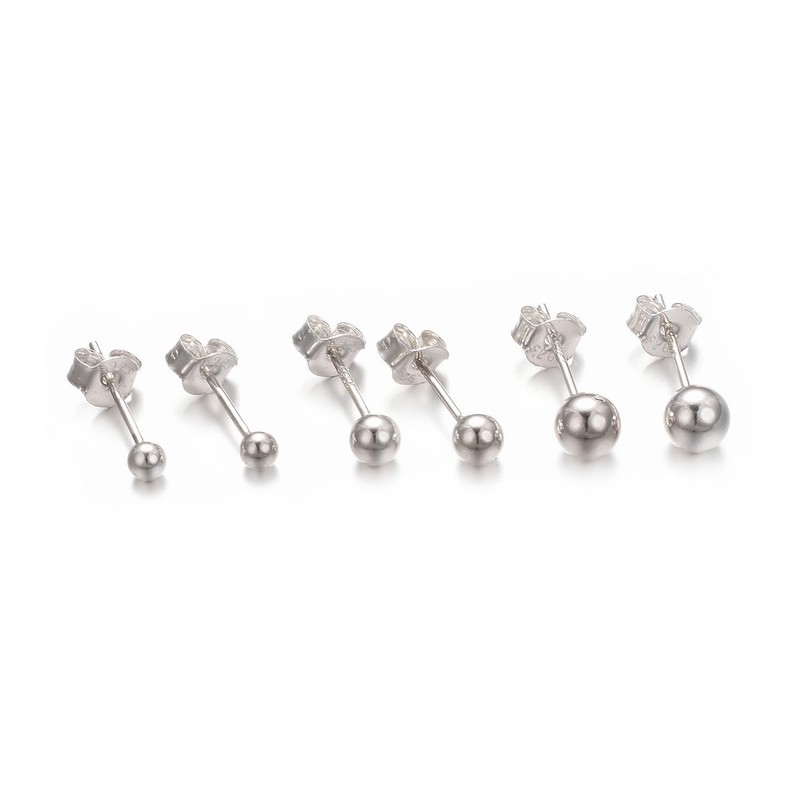 Yoursfs Women's Earrings, 3 Pair Set, Simple, 925 Silver, Popular