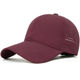 FLOBBS Unisex Baseball Cap Quick Drying Outdoor Baseball Cap, 06-Burgundy