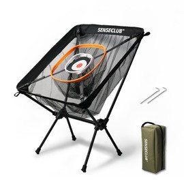 SENSECLUB Foldable Chipping Net, Indoor Chipping Net with Mat, Practice Golf Net Chipping Target, Outdoor Backyard Golf Game Gifts for Golfer