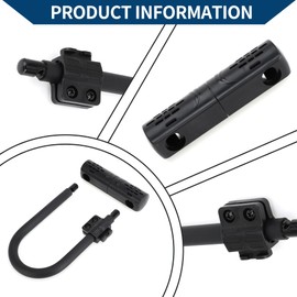 Hihaha Bicycle Lock with Lock Frame for Mountain Bike Road Bike Steel 56 cm 1 Set Black