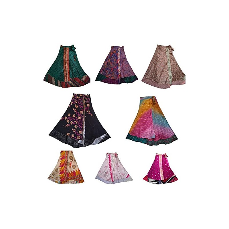 rajwada-fashion Pack of 3 Pcs Indian Printed Reversible Art Silk