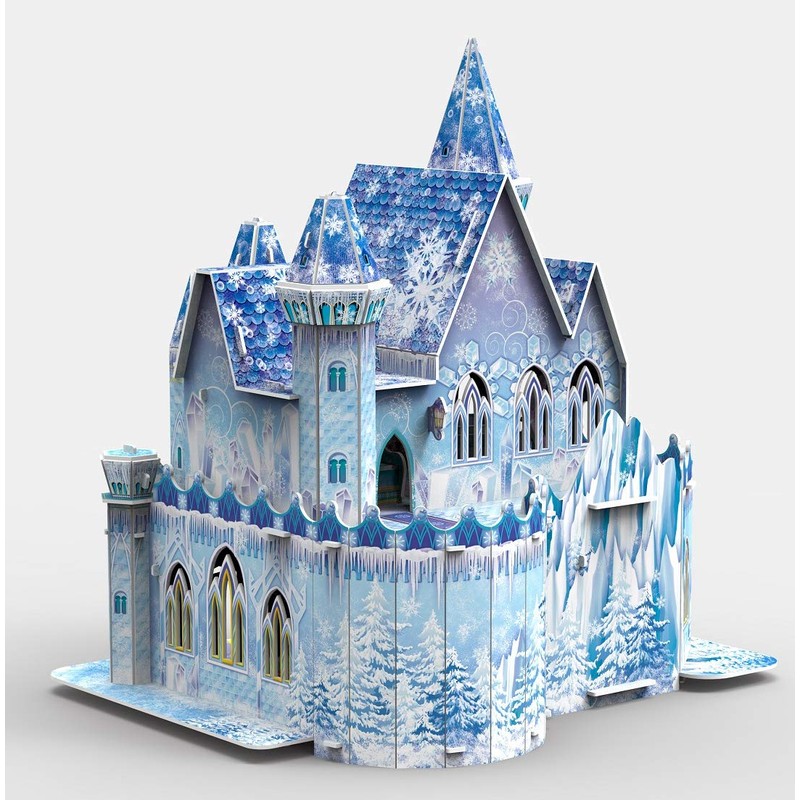 Brigamo Magic Elsa Ice Palace Dollhouse Castle for Craft &