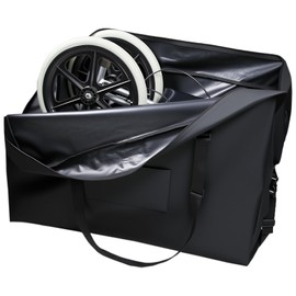Wheelchair Travel Bag – 600D Waterproof Transport Cover for Folding Wheelchairs, Large Storage Rollators Carrying Bag for Airline Gate Check, Car Travel & Home Storage, 45" L x 16" W x 31" H