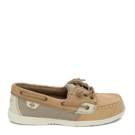 Sperry girls Shoresider 3 Eye Boat Shoe, Linen/Oat, 2 Big Kid US