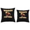 Wombats Poop Cubes Funny Animal Fact Throw Pillow