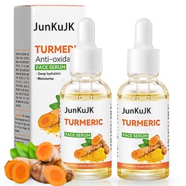 JunKuJK 2PCS Turmeric Essential Oil for Face,Moisturizing Turmeric Face Serum Skincare,Hydrating Turmeric Facial Serum for Women and Men