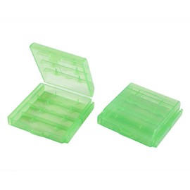 Lazmin Caja de Almacenamiento de la batería Organizador de la Caja 5 Colores Multifuncional Transparente Caja de plástico Duro para AAA batería