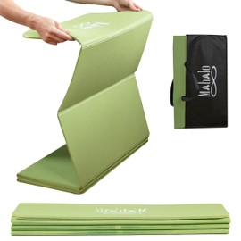 Foldable Yoga Mat + Carry Bag, 6mm 7-fold Workout Mat, Easy to Store, Anti-Slip Folding Exercise Mat for Yoga, Pilates, Home Workouts, and Floor Exercises