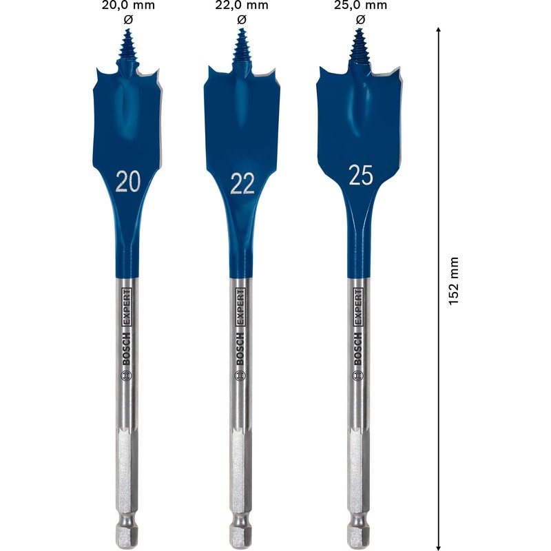 Bosch 3x EXPERT Self Cut Speed Spade Drill Bit Set