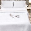 Bedlovesoft Queen Size 4 Piece Sheet Set Embroidery -Hotel Luxury