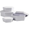 Hexagonal Boxes, D: 6,5+8+10+12 cm, 4 asstd