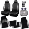 CAR PASS Rhinestone Bling Diamond Car Seat Covers Leather Shining