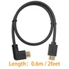 Maxhood HDMI 2.0 Male to Male Cable 90 Degree, 2