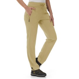 Rdruko Women's Hiking Pants Quick Dry Stretch Lightweight Outdoor Water Resistant Travel Camping Pants Light Khaki S