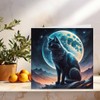 Watercolour Cat Moon Card Cat Greeting Cards 145 x 145mm