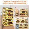 MinBoo Bamboo Can Organizer for Pantry - Stackable Can Rack