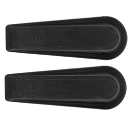 Operitacx 2St Türstopper gummistopfen Türgewicht Türkeilstopper Türkeilblock Tür stoppt Türanschlagkeil Türkeile aus Gummi Türkeil-Stopper- Tür Sicherheitsstange Black